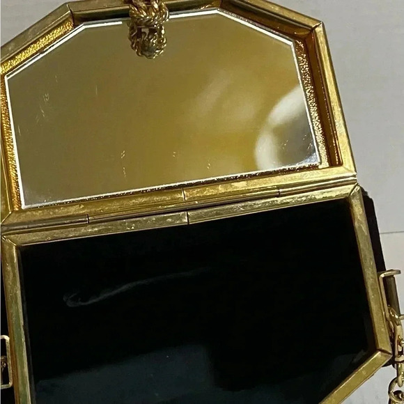 vintage brown velvet shoulder handbag - Picture 9 of 12